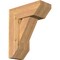Ekena Millwork Traditional Slat Smooth Bracket w/ Offset Brace, Western Red Cedar, 7 1/2"W x 18"D x 22"H BKT0806X18X22TRA06SWR - alternate 1